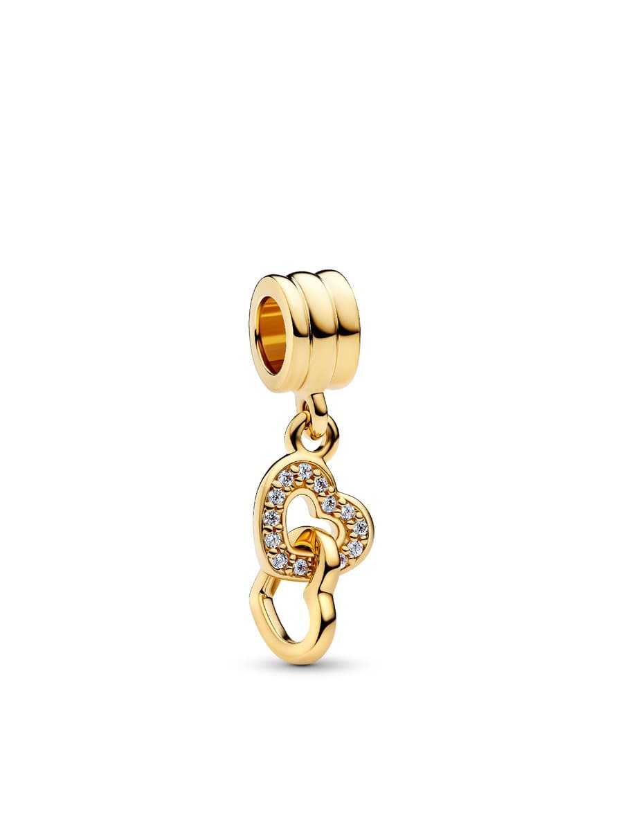 Pandora Interlocking Hearts Dangle Charm 761242C01 761242 — Foto 1 von 1