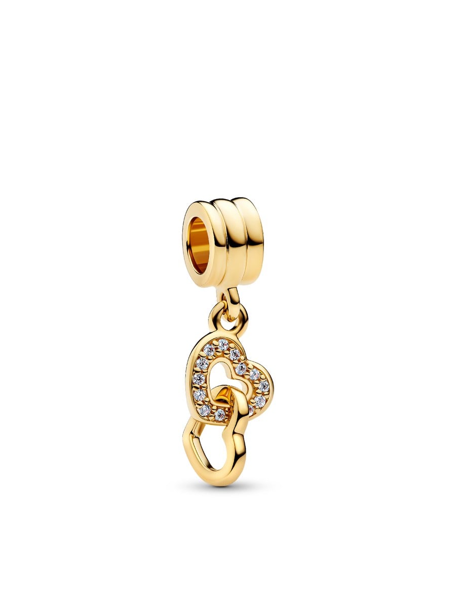Interlocking Hearts Dangle Charm