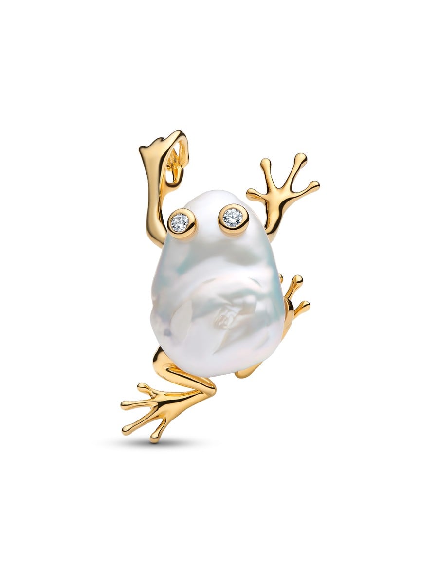 Treated Freshwater Cultured Baroque Pearl Oversized Frog Pendant