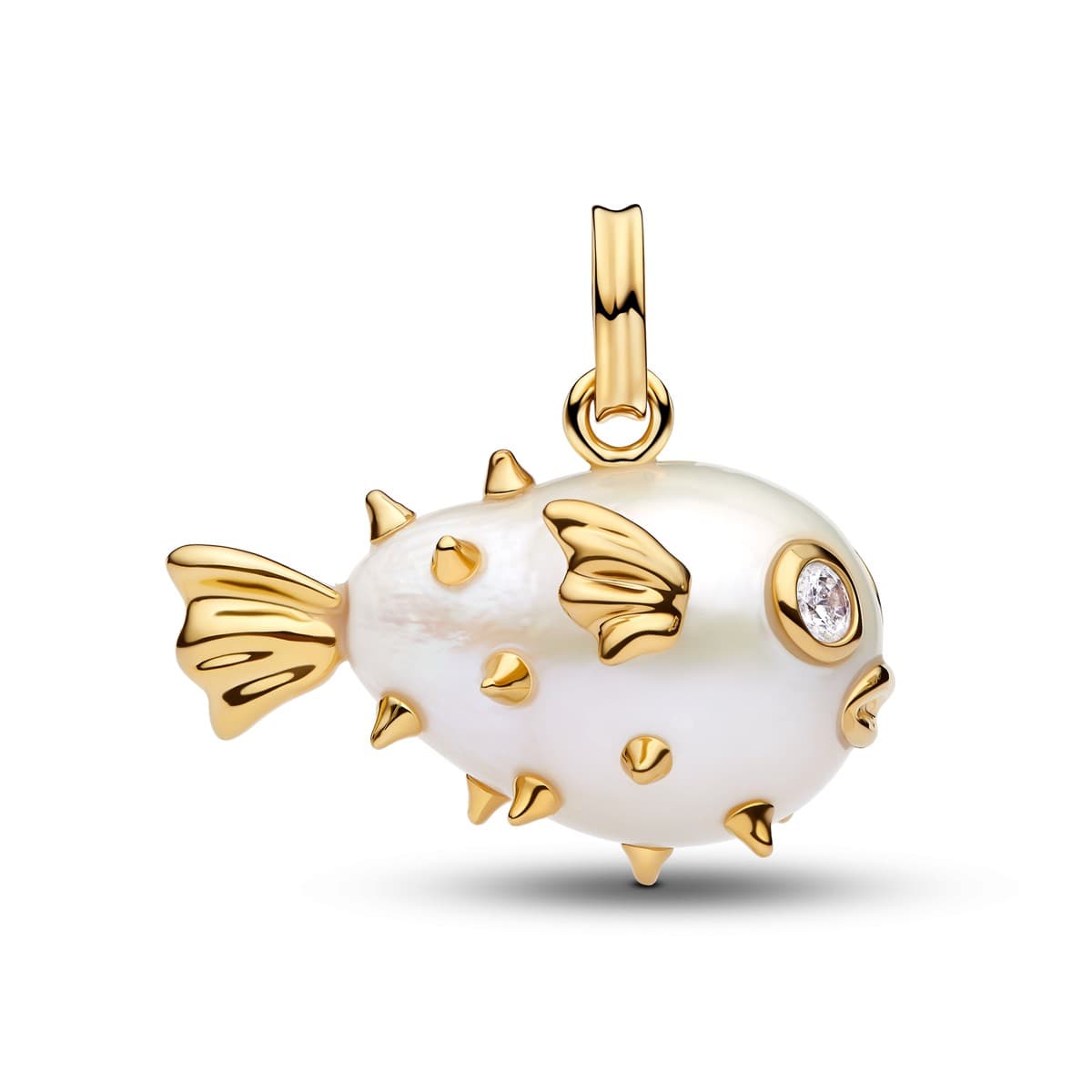 Pandora Treated Freshwater Cultured Baroque Pearl Oversized Puffy Fish Pendant 764897C01 764897 — Foto 1 von 1