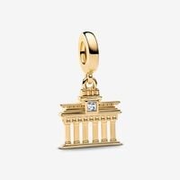 Golden Brandenburg Gate Dangle Charm