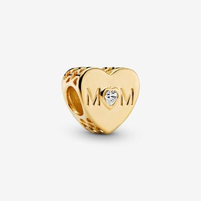 Clear Mum Heart Charm