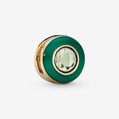 Green Circle Clip Charm