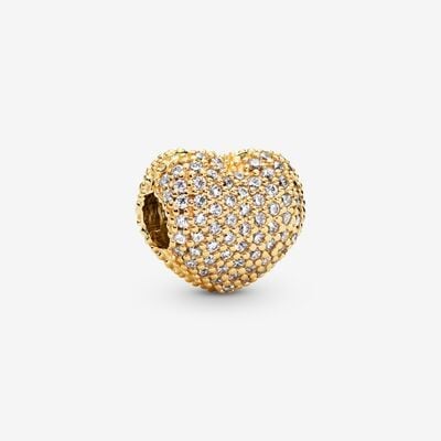 Pavé Heart Clip