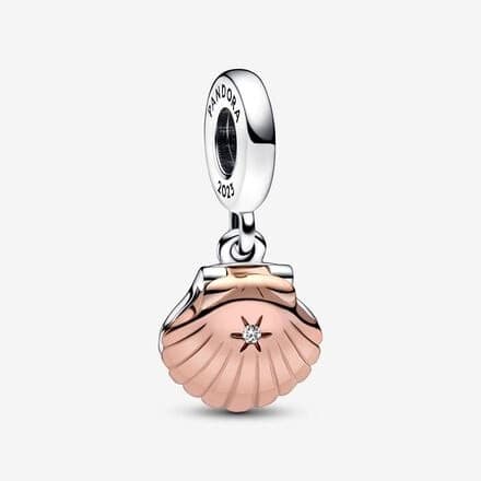 Pandora Club 2023 Seashell & Treated Freshwater Cultured Pearl Dangle Charm 782449C01 782449 — foto 1 de 1