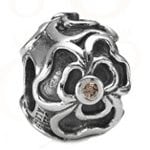 Posey with Salmon CZ Charm