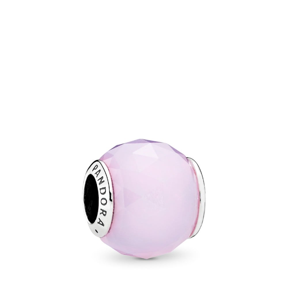 Opalescent Pink Geometric Facets Charm