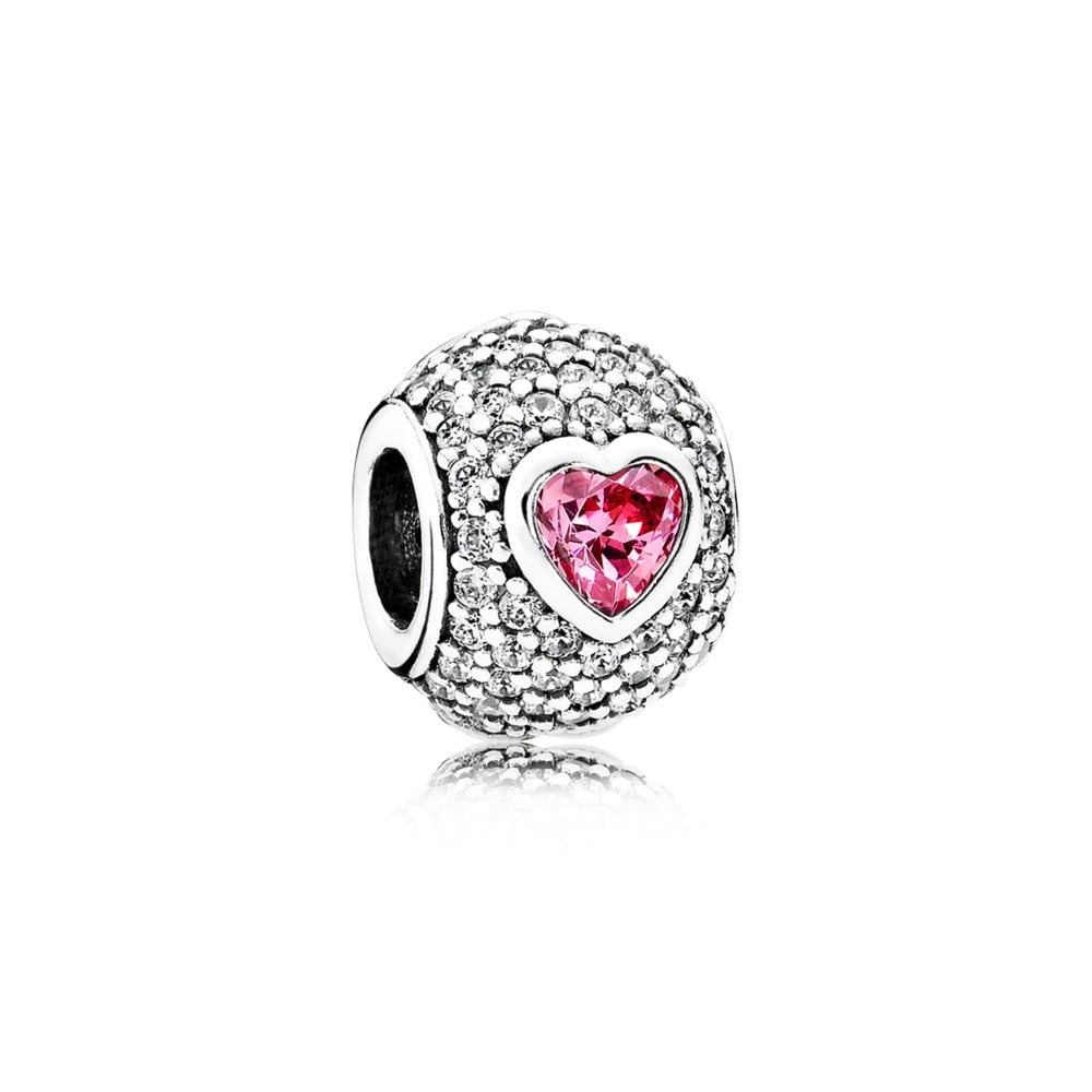 Captivating Pave Heart Charm