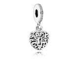Pandora Intricate Heart Lock Pendant Charm 791876CZ 791876 — Foto 1 von 1