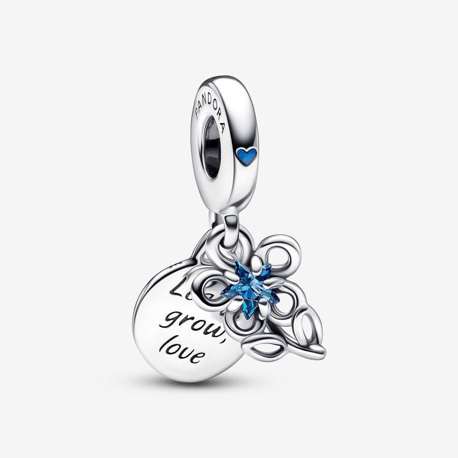 Pandora Blooming Flower Double Dangle Charm 792293C01 792293 — photo 1 of 1