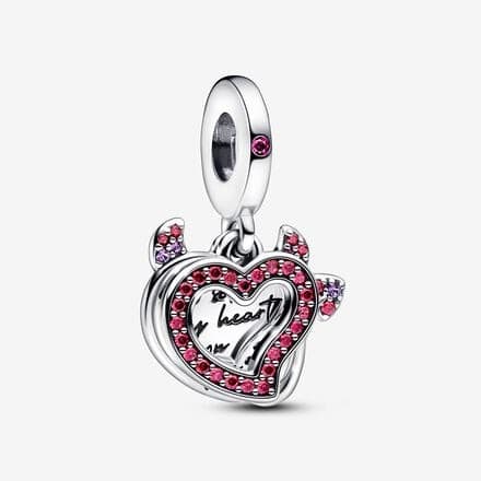 Pandora Devil Heart Double Dangle Charm 792511C01 792511 — Foto 1 von 1