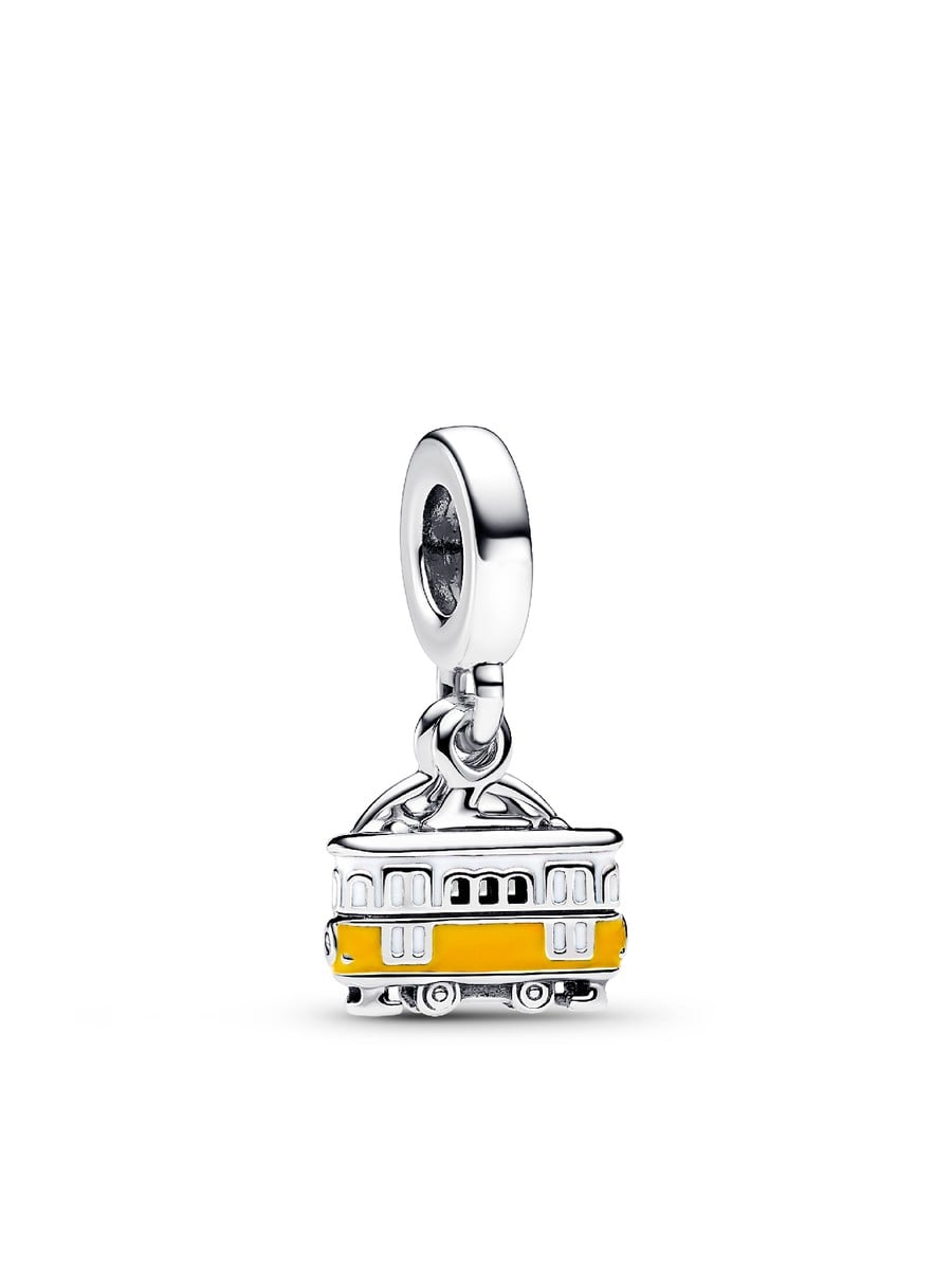 Lisbon Tram Engravable Double Dangle Charm