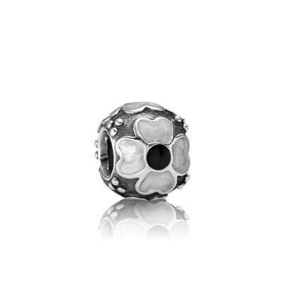 Bead Daisy White Enamel