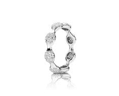 Eight Pod 18ct White Gold Pave Diamond Ring
