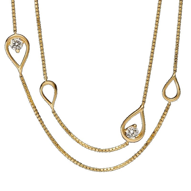 Pandora Infinite 14k Gold Lab-grown Diamond Long Pendant Necklace