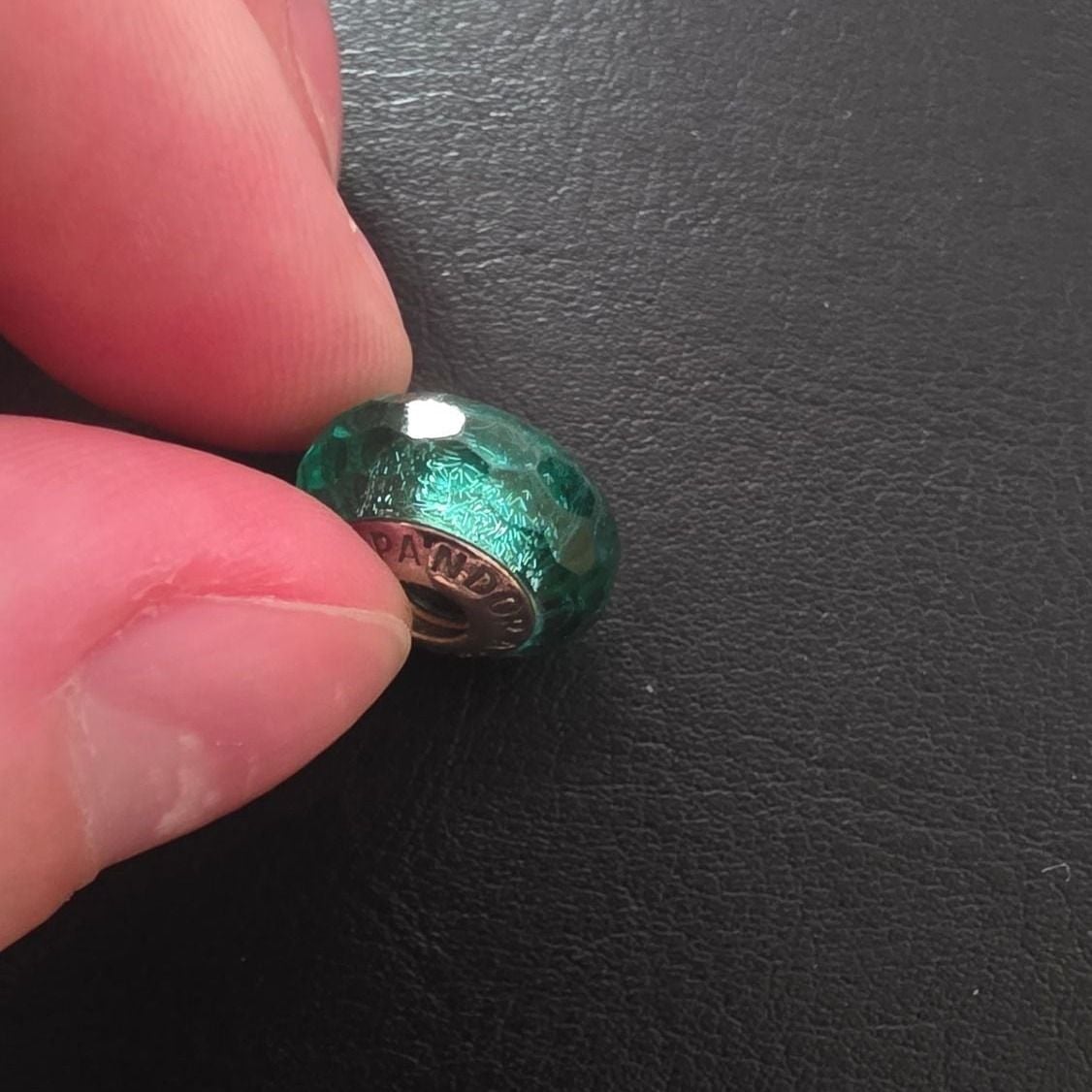 Wavy Turquoise Murano Glass Charm — Very good / fine (VG+) Necklaces & pendants